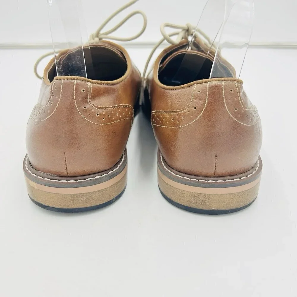 Men's Madden M-Alk Brown Cognac Oxford Shoes Size 12M Laced Perforated